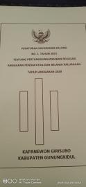 PERATURAN KALURAHAN BALONG NO 1 TAHUN 2021 TENTANG PERTANGGUNGJAWABAN REALISASI APBKAL TA 2020